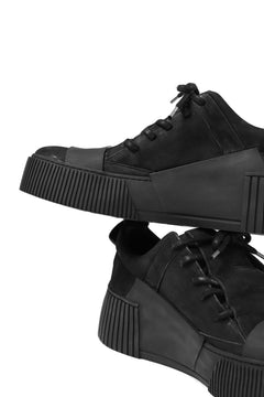 画像をギャラリービューアに読み込む, BORIS BIDJAN SABERI HORSE LEATHER LOW CUT SNEAKER / WASHED AND HAND TREATED "BAMBA2.1" (BLACK)