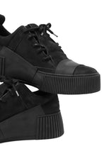 画像をギャラリービューアに読み込む, BORIS BIDJAN SABERI HORSE LEATHER LOW CUT SNEAKER / WASHED AND HAND TREATED &quot;BAMBA2.1&quot; (BLACK)