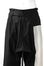 Load image into Gallery viewer, Y's BANG ON! No.150 SAROUEL HALF PANTS / CO TWILL + LI (BLACK)