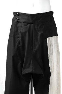 Load image into Gallery viewer, Y's BANG ON! No.150 SAROUEL HALF PANTS / CO TWILL + LI (BLACK)