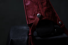 Load image into Gallery viewer, ISAMU KATAYAMA BACKLASH WAIST HANG BAG / DOUBLE-SHOULDER OBJECT DYED (RED)