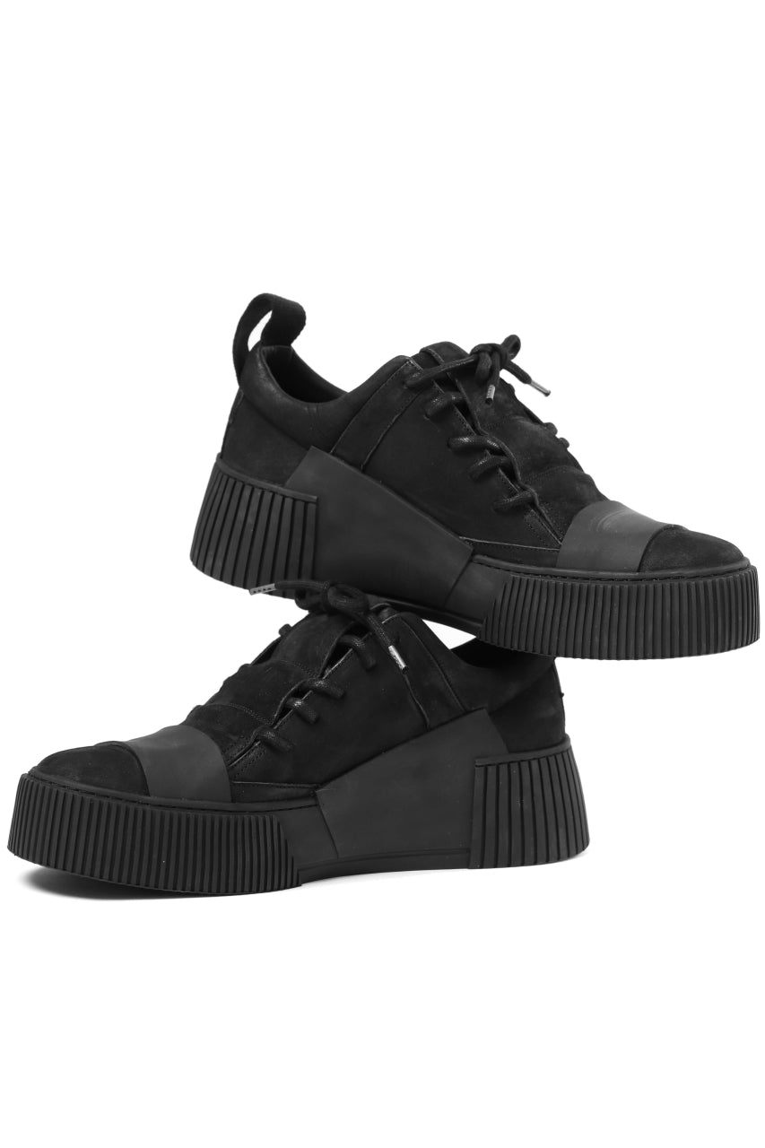 画像をギャラリービューアに読み込む, BORIS BIDJAN SABERI HORSE LEATHER LOW CUT SNEAKER / WASHED AND HAND TREATED &quot;BAMBA2.1&quot; (BLACK)