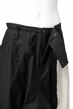 Load image into Gallery viewer, Y's BANG ON! No.150 SAROUEL HALF PANTS / CO TWILL + LI (BLACK)