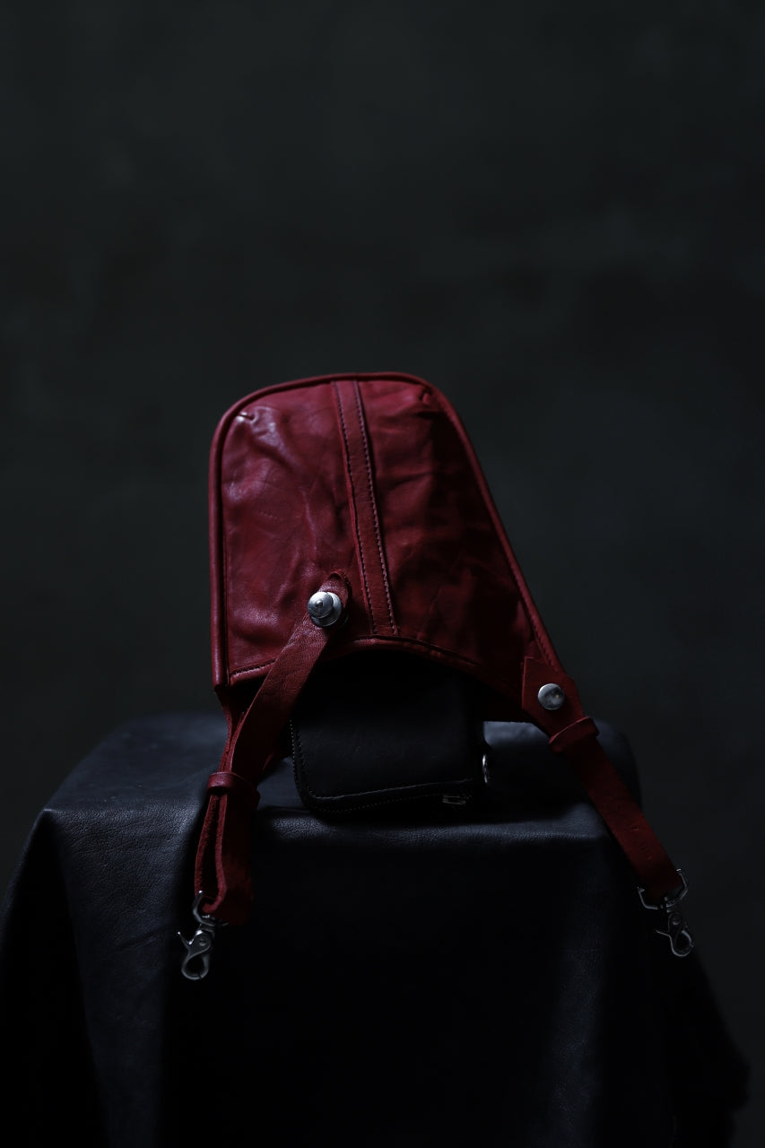 Load image into Gallery viewer, ISAMU KATAYAMA BACKLASH WAIST HANG BAG / DOUBLE-SHOULDER OBJECT DYED (RED)