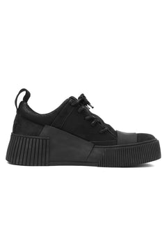 画像をギャラリービューアに読み込む, BORIS BIDJAN SABERI HORSE LEATHER LOW CUT SNEAKER / WASHED AND HAND TREATED "BAMBA2.1" (BLACK)