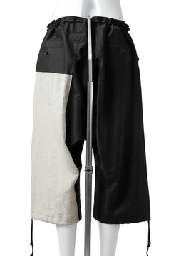 Load image into Gallery viewer, Y's BANG ON! No.150 SAROUEL HALF PANTS / CO TWILL + LI (BLACK)