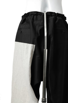 Load image into Gallery viewer, Y's BANG ON! No.150 SAROUEL HALF PANTS / CO TWILL + LI (BLACK)