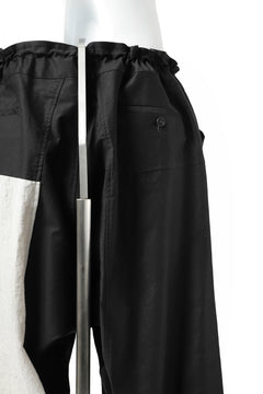 Load image into Gallery viewer, Y's BANG ON! No.150 SAROUEL HALF PANTS / CO TWILL + LI (BLACK)