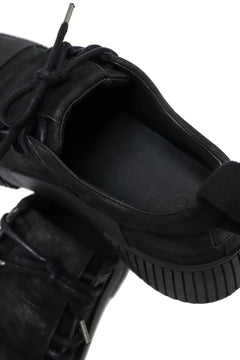画像をギャラリービューアに読み込む, BORIS BIDJAN SABERI HORSE LEATHER LOW CUT SNEAKER / WASHED AND HAND TREATED "BAMBA2.1" (BLACK)