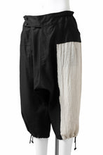 Load image into Gallery viewer, Y's BANG ON! No.150 SAROUEL HALF PANTS / CO TWILL + LI (BLACK)
