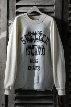 画像をギャラリービューアに読み込む, CHANGES VINTAGE REMAKE RAGLAN-DOLMAN SLEEVE SWEAT SHIRT (GREY x BEIGE)