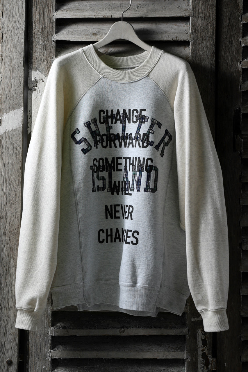 画像をギャラリービューアに読み込む, CHANGES VINTAGE REMAKE RAGLAN-DOLMAN SLEEVE SWEAT SHIRT (GREY x BEIGE)