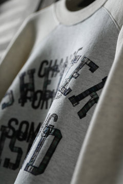 画像をギャラリービューアに読み込む, CHANGES VINTAGE REMAKE RAGLAN-DOLMAN SLEEVE SWEAT SHIRT (GREY x BEIGE)