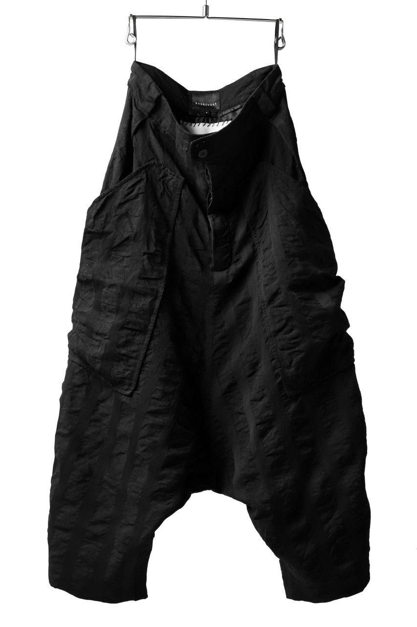 画像をギャラリービューアに読み込む, SOSNOVSKA SQUEEZED STRIPE PANTS (BLACK)