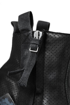 画像をギャラリービューアに読み込む, BORIS BIDJAN SABERI COW LEATHER SIDE ZIP HIGH SNEAKER / OBJECT DYED & HAND TREATED "BAMBA3.1-PUNCHING" (BLACK)