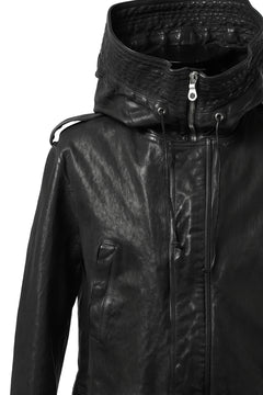 画像をギャラリービューアに読み込む, ISAMU KATAYAMA BACKLASH MODS COAT / GOAT LEATHER (GARMENT+SPRAY DYED / BLACK)