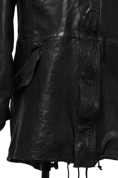 画像をギャラリービューアに読み込む, ISAMU KATAYAMA BACKLASH MODS COAT / GOAT LEATHER (GARMENT+SPRAY DYED / BLACK)