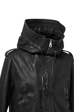 画像をギャラリービューアに読み込む, ISAMU KATAYAMA BACKLASH MODS COAT / GOAT LEATHER (GARMENT+SPRAY DYED / BLACK)