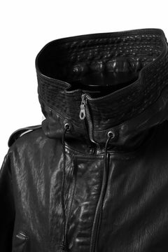 画像をギャラリービューアに読み込む, ISAMU KATAYAMA BACKLASH MODS COAT / GOAT LEATHER (GARMENT+SPRAY DYED / BLACK)