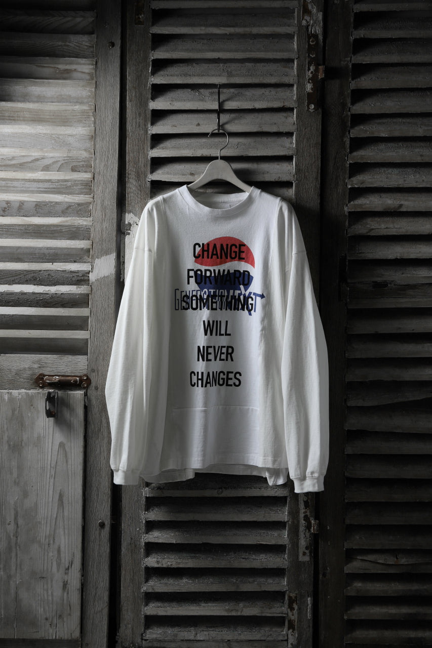 画像をギャラリービューアに読み込む, CHANGES VINTAGE REMAKE MULTI PANEL LONG SLEEVE TEE (MULTI WHITE #Pepsi)
