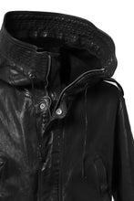 画像をギャラリービューアに読み込む, ISAMU KATAYAMA BACKLASH MODS COAT / GOAT LEATHER (GARMENT+SPRAY DYED / BLACK)