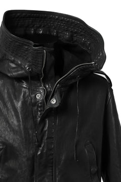 画像をギャラリービューアに読み込む, ISAMU KATAYAMA BACKLASH MODS COAT / GOAT LEATHER (GARMENT+SPRAY DYED / BLACK)