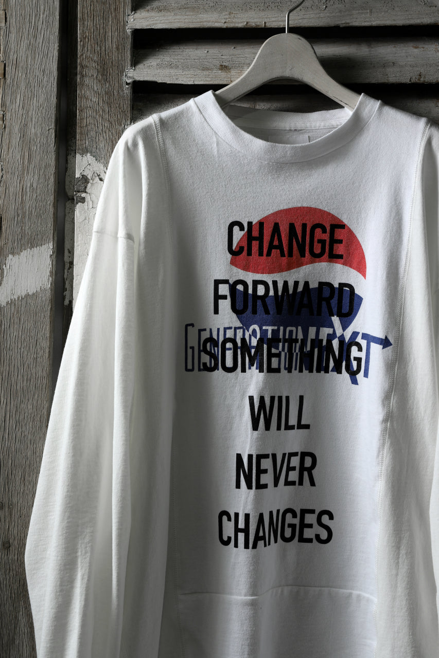 画像をギャラリービューアに読み込む, CHANGES VINTAGE REMAKE MULTI PANEL LONG SLEEVE TEE (MULTI WHITE #Pepsi)