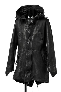 画像をギャラリービューアに読み込む, ISAMU KATAYAMA BACKLASH MODS COAT / GOAT LEATHER (GARMENT+SPRAY DYED / BLACK)