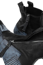 画像をギャラリービューアに読み込む, BORIS BIDJAN SABERI COW LEATHER SIDE ZIP HIGH SNEAKER / OBJECT DYED & HAND TREATED "BAMBA3.1-PUNCHING" (BLACK)