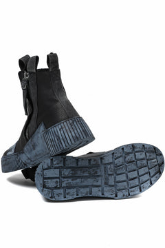 画像をギャラリービューアに読み込む, BORIS BIDJAN SABERI COW LEATHER SIDE ZIP HIGH SNEAKER / OBJECT DYED & HAND TREATED "BAMBA3.1-PUNCHING" (BLACK)