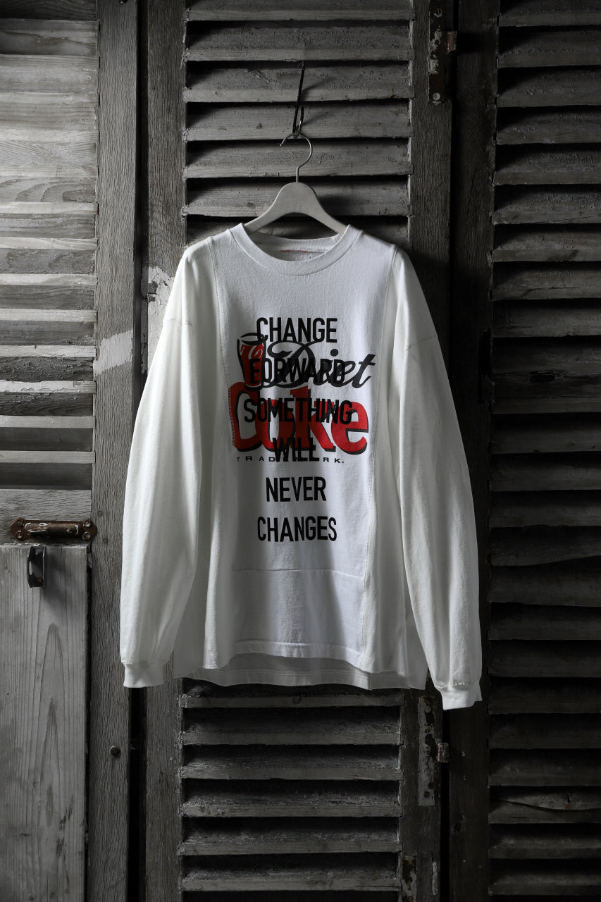 画像をギャラリービューアに読み込む, CHANGES VINTAGE REMAKE MULTI PANEL LONG SLEEVE TEE (MULTI WHITE #Coke)