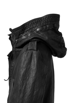 画像をギャラリービューアに読み込む, ISAMU KATAYAMA BACKLASH MODS COAT / GOAT LEATHER (GARMENT+SPRAY DYED / BLACK)