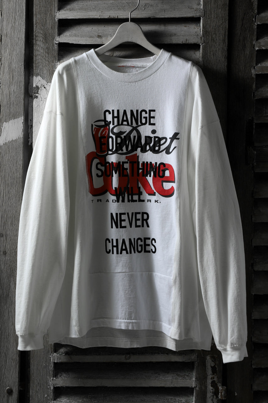 画像をギャラリービューアに読み込む, CHANGES VINTAGE REMAKE MULTI PANEL LONG SLEEVE TEE (MULTI WHITE #Coke)