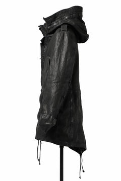 画像をギャラリービューアに読み込む, ISAMU KATAYAMA BACKLASH MODS COAT / GOAT LEATHER (GARMENT+SPRAY DYED / BLACK)