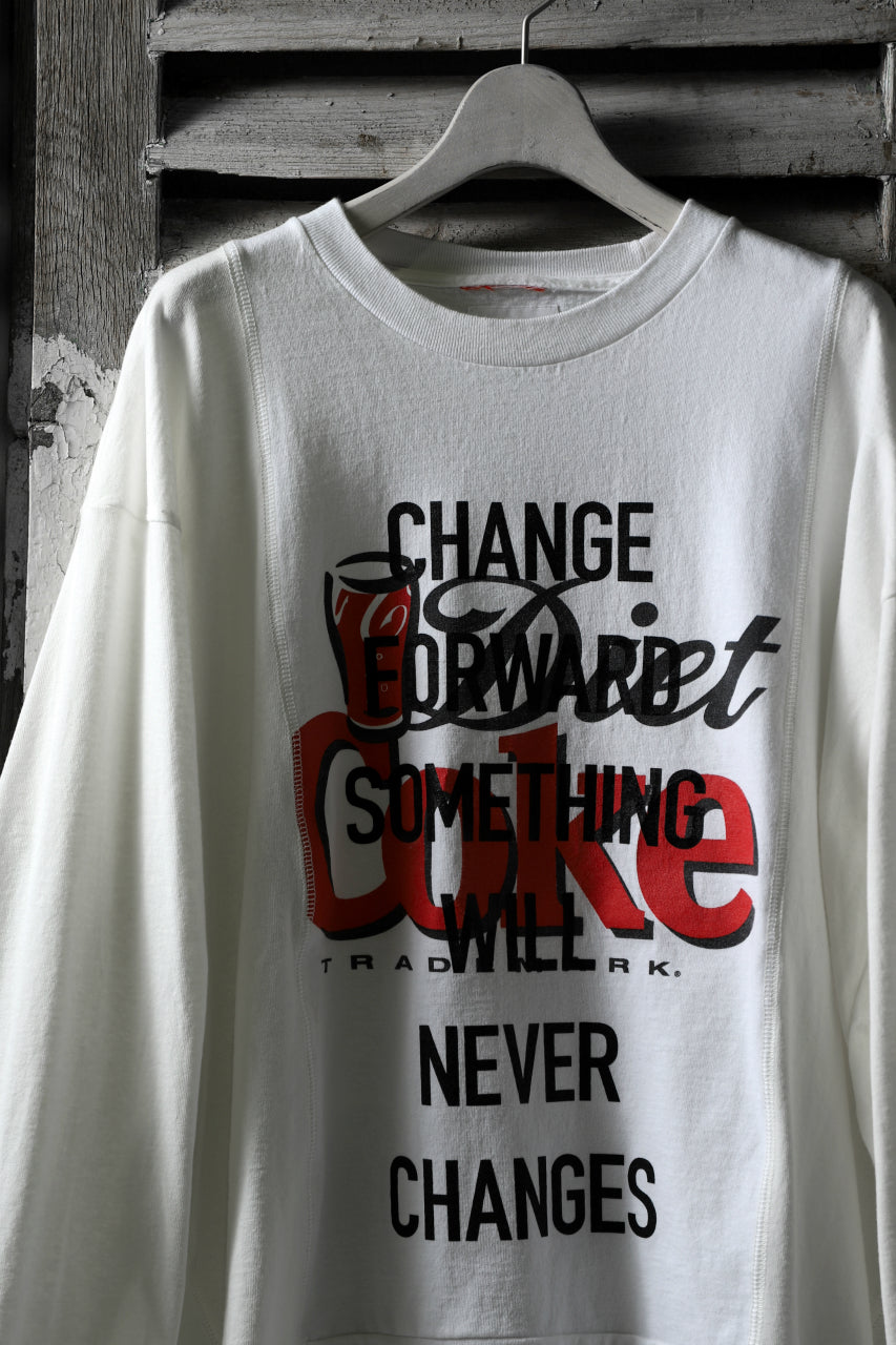画像をギャラリービューアに読み込む, CHANGES VINTAGE REMAKE MULTI PANEL LONG SLEEVE TEE (MULTI WHITE #Coke)