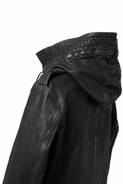 画像をギャラリービューアに読み込む, ISAMU KATAYAMA BACKLASH MODS COAT / GOAT LEATHER (GARMENT+SPRAY DYED / BLACK)