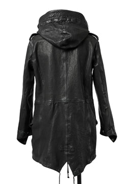 画像をギャラリービューアに読み込む, ISAMU KATAYAMA BACKLASH MODS COAT / GOAT LEATHER (GARMENT+SPRAY DYED / BLACK)
