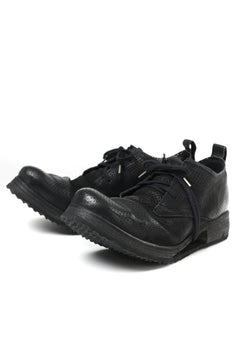 画像をギャラリービューアに読み込む, BORIS BIDJAN SABERI HORSE PUNCHING LEATHER DERBY SHOES / WASHED & HAND-TREATED "SHOE1-SIN" (BLACK)