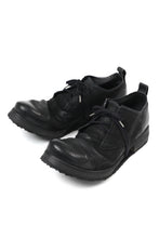 画像をギャラリービューアに読み込む, BORIS BIDJAN SABERI HORSE PUNCHING LEATHER DERBY SHOES / WASHED & HAND-TREATED "SHOE1-SIN" (BLACK)