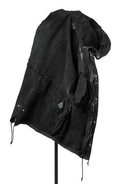 画像をギャラリービューアに読み込む, ISAMU KATAYAMA BACKLASH MODS COAT / GOAT LEATHER (GARMENT+SPRAY DYED / BLACK)