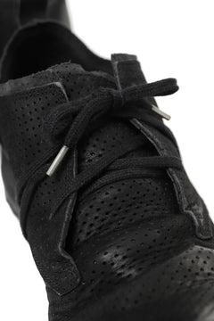 画像をギャラリービューアに読み込む, BORIS BIDJAN SABERI HORSE PUNCHING LEATHER DERBY SHOES / WASHED & HAND-TREATED "SHOE1-SIN" (BLACK)