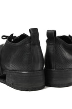 画像をギャラリービューアに読み込む, BORIS BIDJAN SABERI HORSE PUNCHING LEATHER DERBY SHOES / WASHED & HAND-TREATED "SHOE1-SIN" (BLACK)