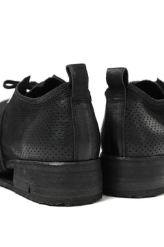 画像をギャラリービューアに読み込む, BORIS BIDJAN SABERI HORSE PUNCHING LEATHER DERBY SHOES / WASHED & HAND-TREATED "SHOE1-SIN" (BLACK)