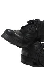 画像をギャラリービューアに読み込む, BORIS BIDJAN SABERI HORSE PUNCHING LEATHER DERBY SHOES / WASHED & HAND-TREATED "SHOE1-SIN" (BLACK)