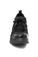 画像をギャラリービューアに読み込む, BORIS BIDJAN SABERI HORSE PUNCHING LEATHER DERBY SHOES / WASHED & HAND-TREATED "SHOE1-SIN" (BLACK)