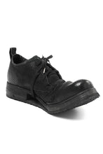 画像をギャラリービューアに読み込む, BORIS BIDJAN SABERI HORSE PUNCHING LEATHER DERBY SHOES / WASHED & HAND-TREATED "SHOE1-SIN" (BLACK)