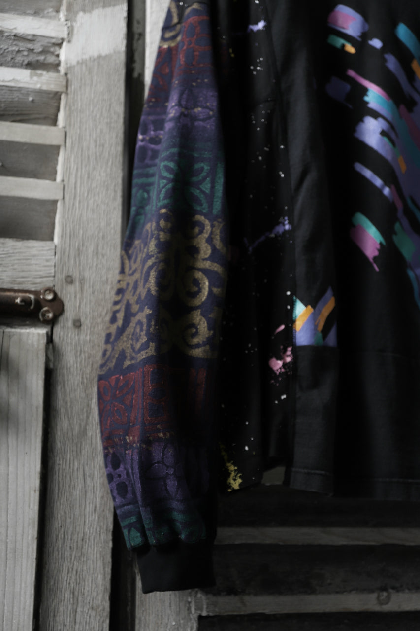 画像をギャラリービューアに読み込む, CHANGES VINTAGE REMAKE QUARTET PANEL LONG SLEEVE TEE (MULTI BLACK #A)