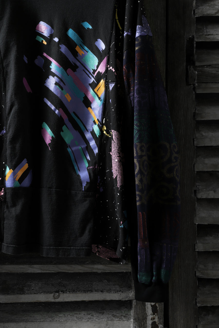 画像をギャラリービューアに読み込む, CHANGES VINTAGE REMAKE QUARTET PANEL LONG SLEEVE TEE (MULTI BLACK #A)