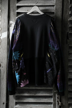 画像をギャラリービューアに読み込む, CHANGES VINTAGE REMAKE QUARTET PANEL LONG SLEEVE TEE (MULTI BLACK #A)