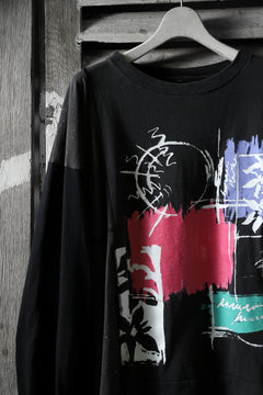 画像をギャラリービューアに読み込む, CHANGES VINTAGE REMAKE QUARTET PANEL LONG SLEEVE TEE (MULTI BLACK #B)
